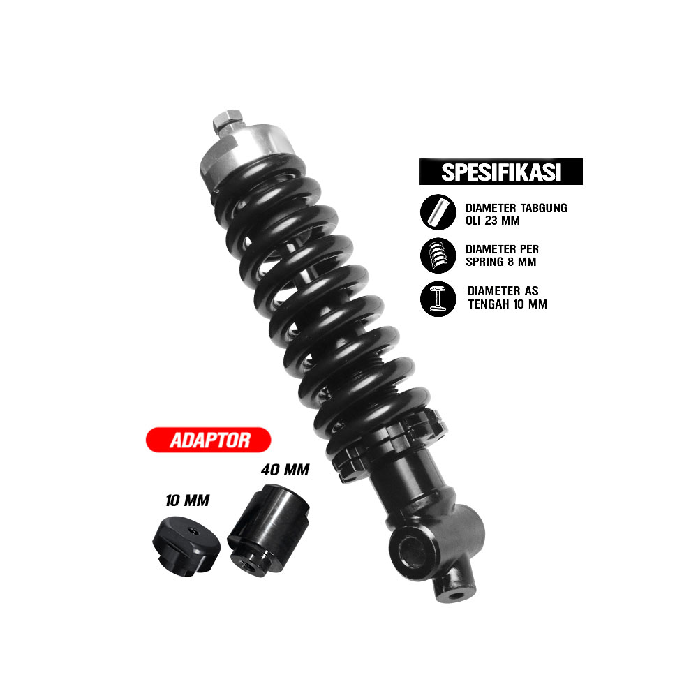 ZVC SHOCK DEPAN COIL SPRING VESPABlack